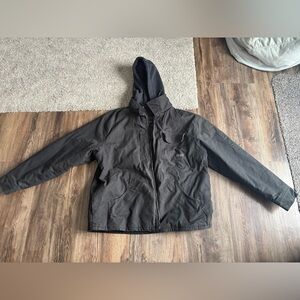 Men's Charcoal Hooded Work Jacket